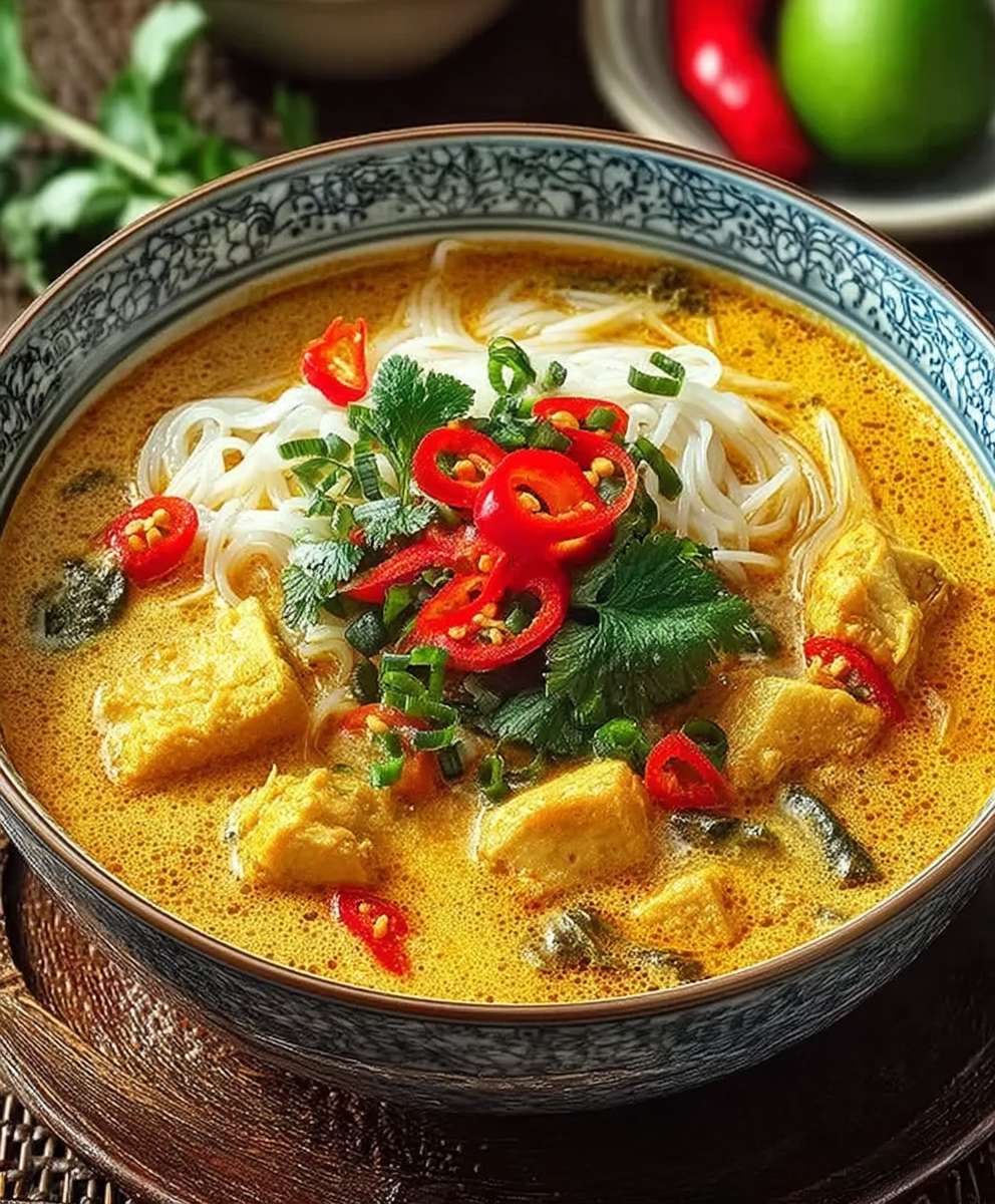Hähnchen Curry Laksa