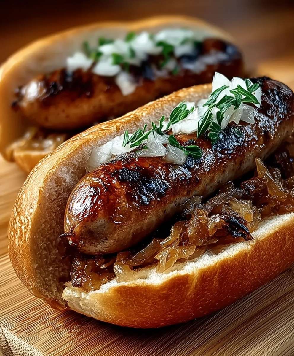 Bratwurst Sauerkraut Sandwich