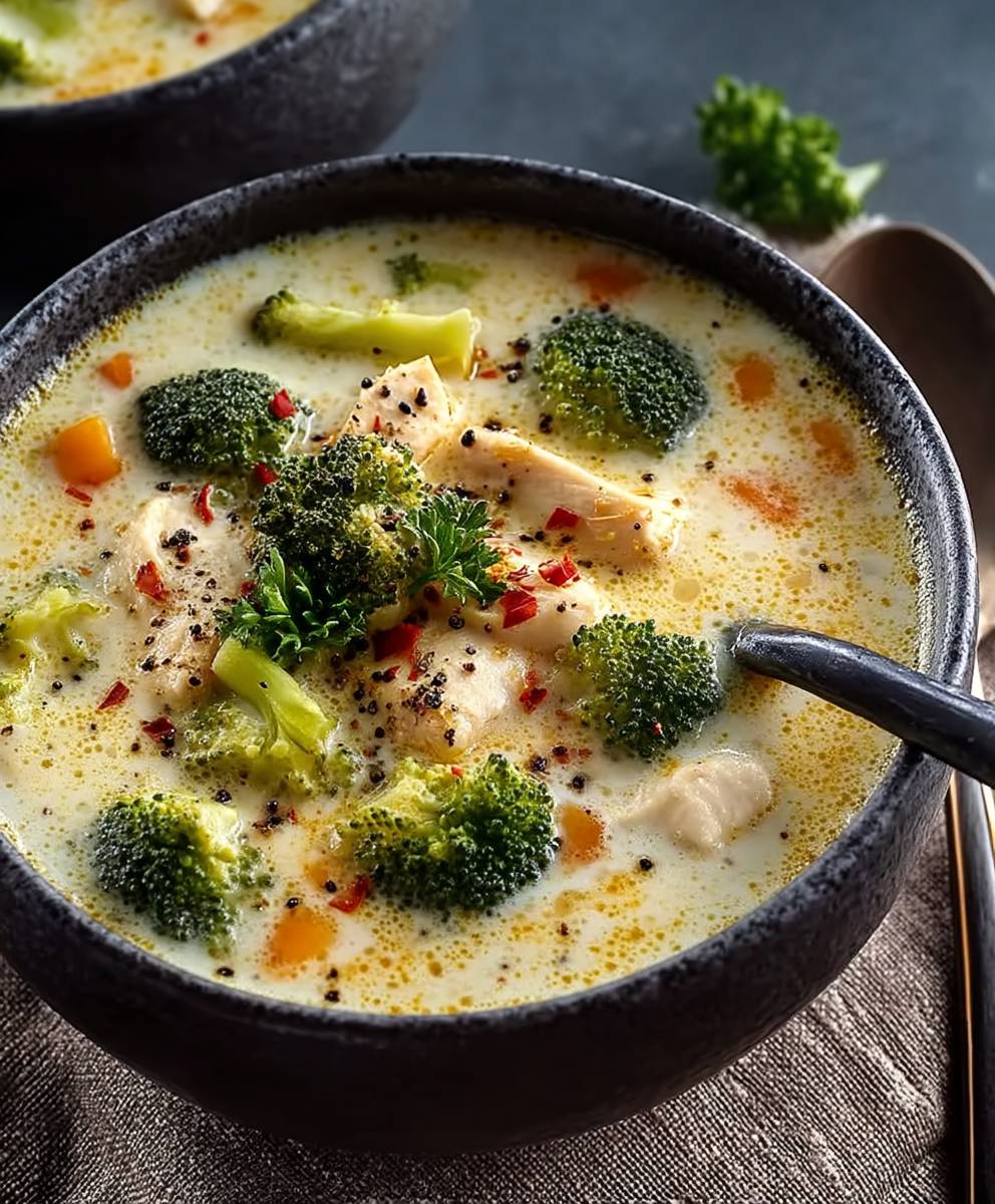 Hühner Brokkoli Suppe gesund