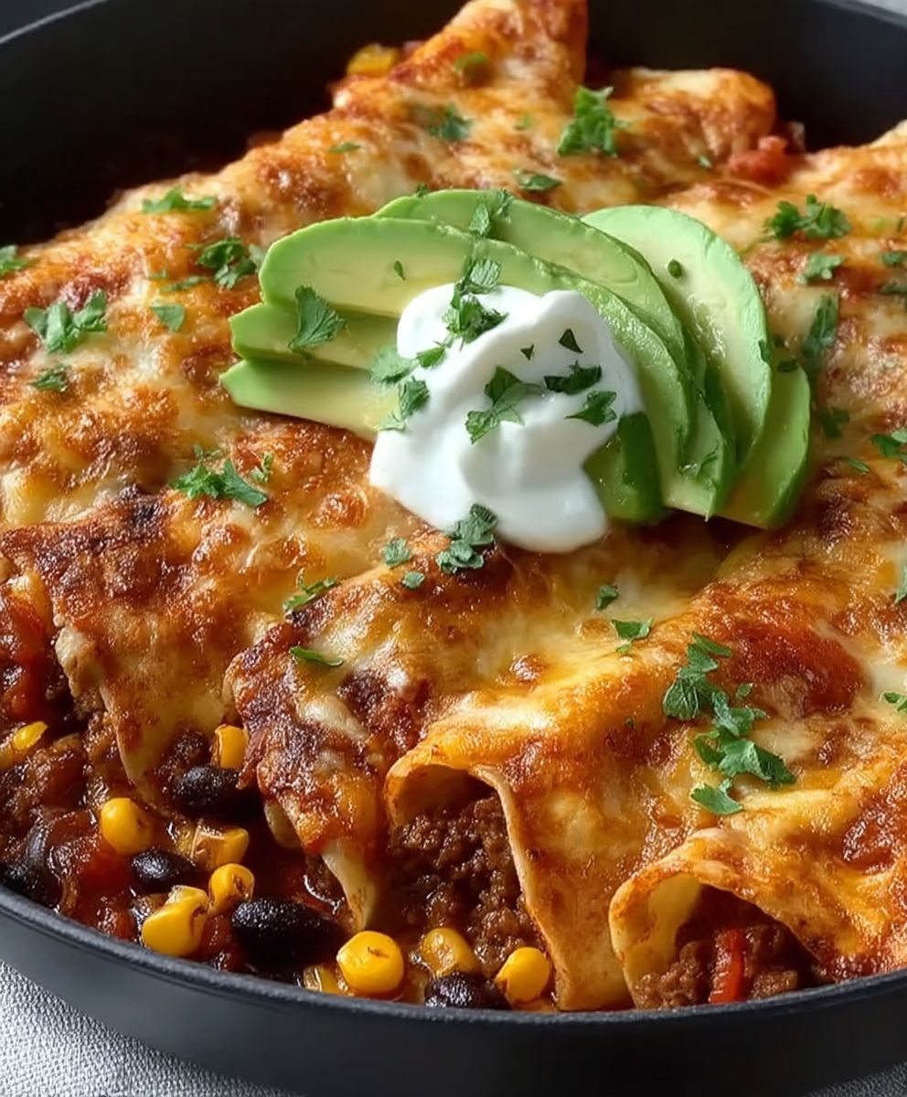Rindfleisch Enchiladas Pfanne