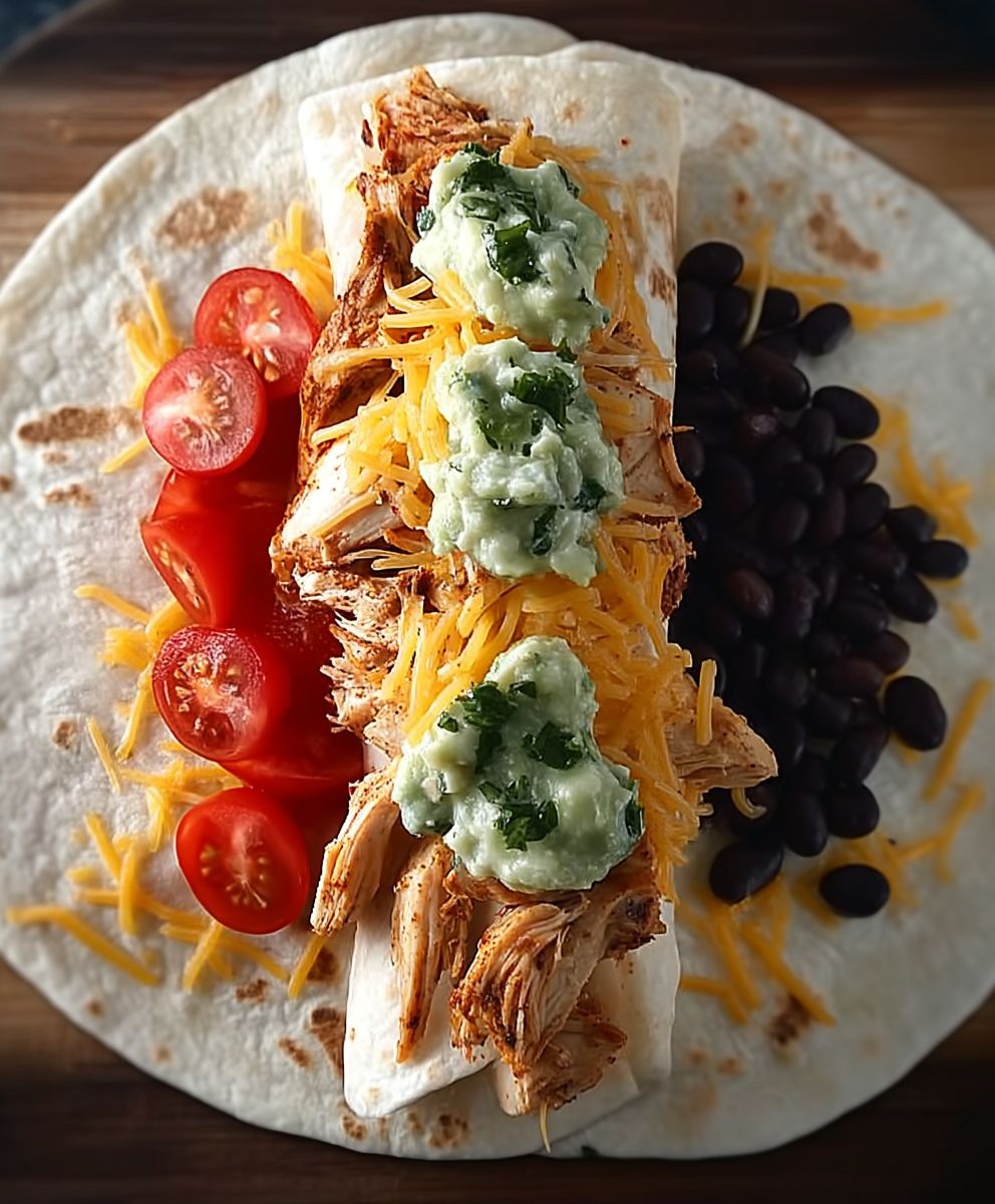 Hähnchen Burritos Sieben Schichten