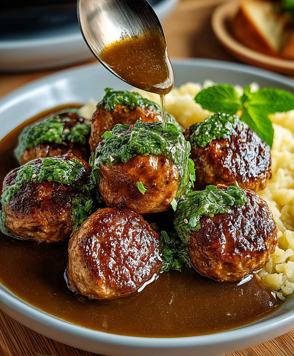 Lamm Fleischbällchen Minzsoße
