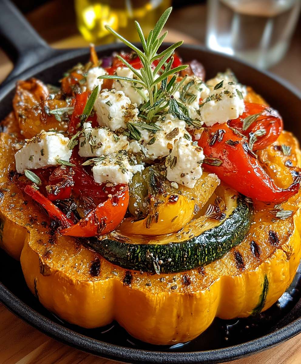 Ofenkürbis mit Feta