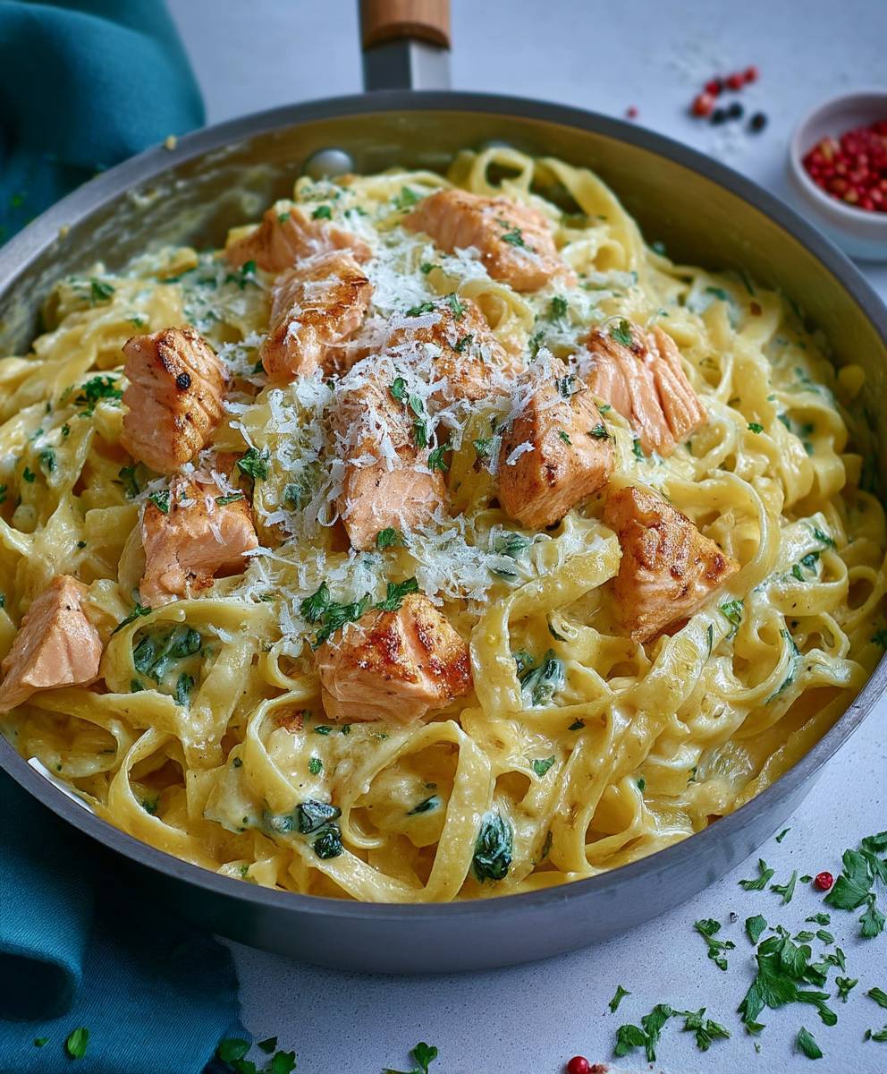 Lachs Nudeln Sahnesoße