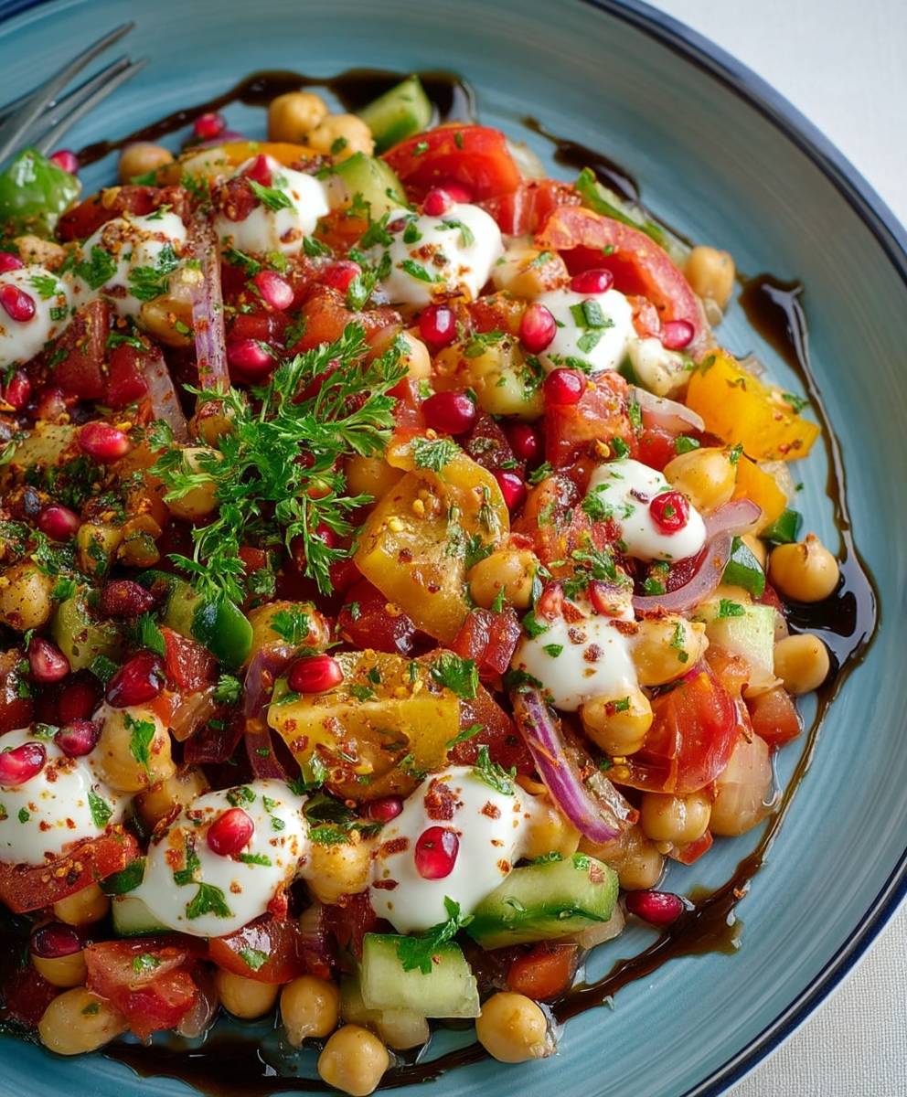 Kichererbsensalat einfach zubereiten