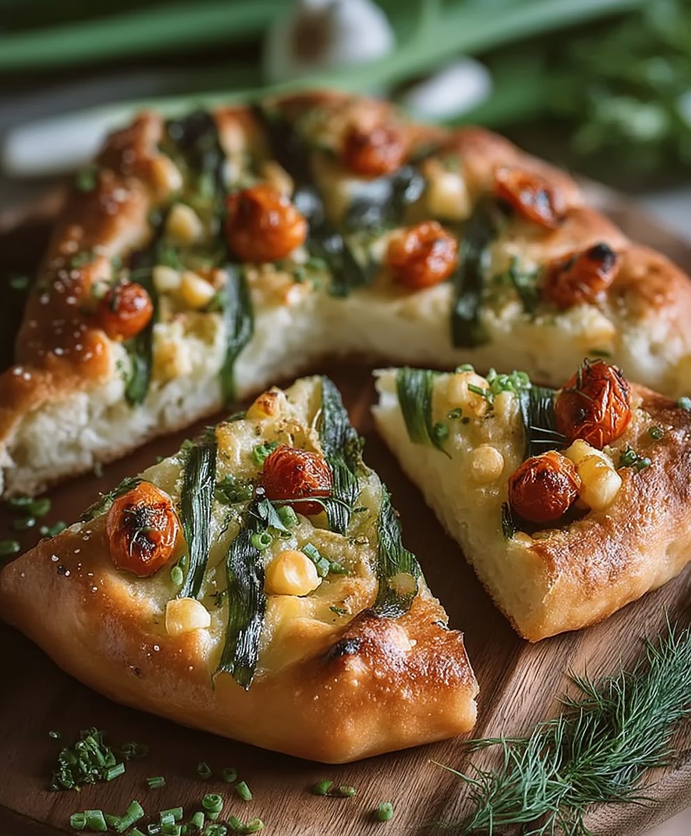 Bärlauch Focaccia backen