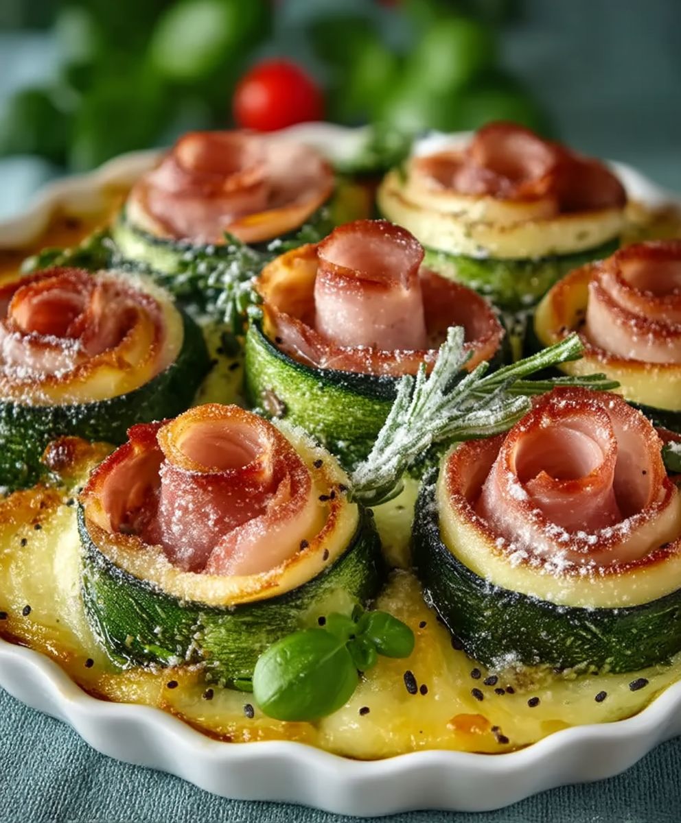 Zucchini Schinken Röllchen