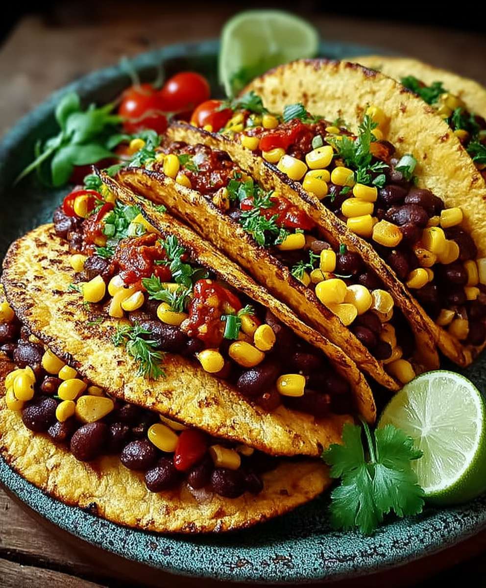Harissa Gegrillter Mais Schwarze Bohnen