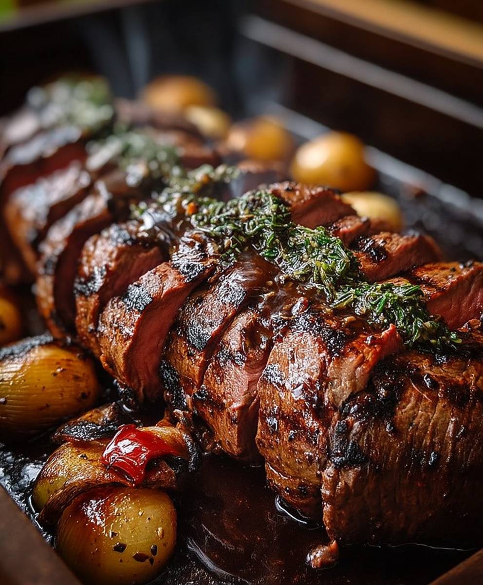 Gegrilltes Portweingeräuchertes Rindfleisch