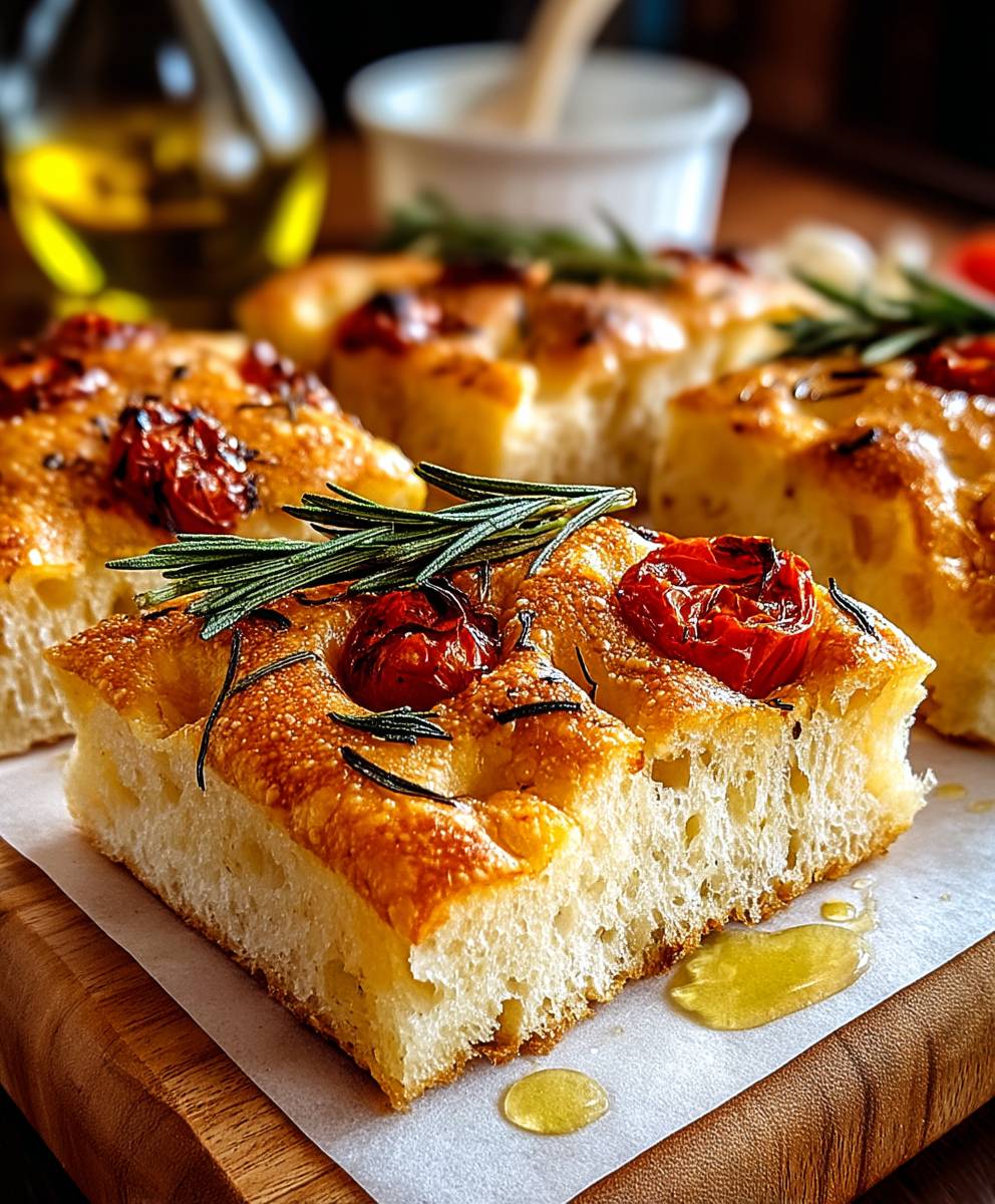 Rosmarin Focaccia Brot backen
