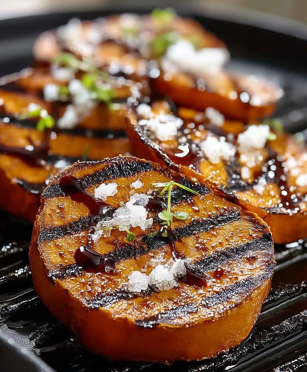 Gegrillte Süßkartoffel Scheiben