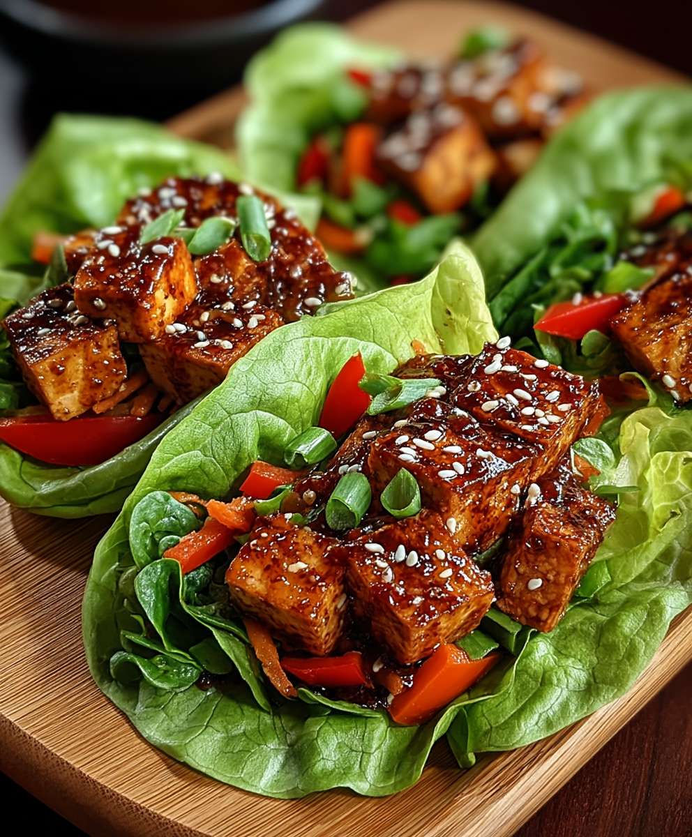 Teriyaki Tofu Salat Wraps