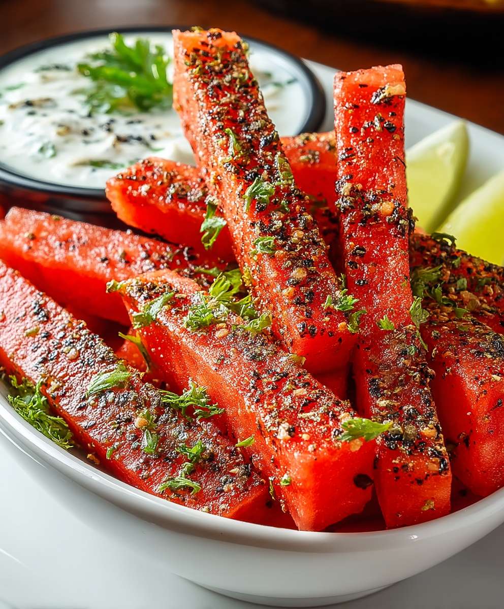 Würzige Wassermelonen Pommes