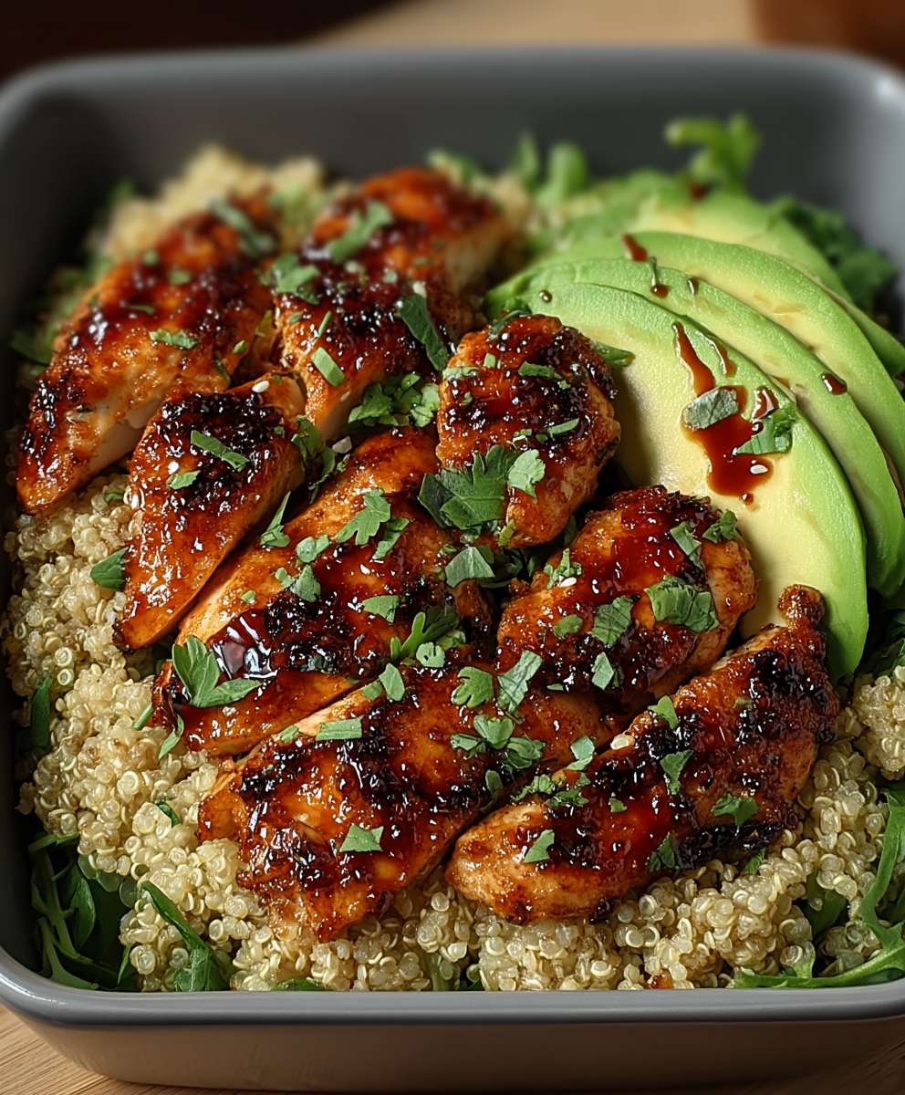 Honig Sriracha Hähnchen Bowl