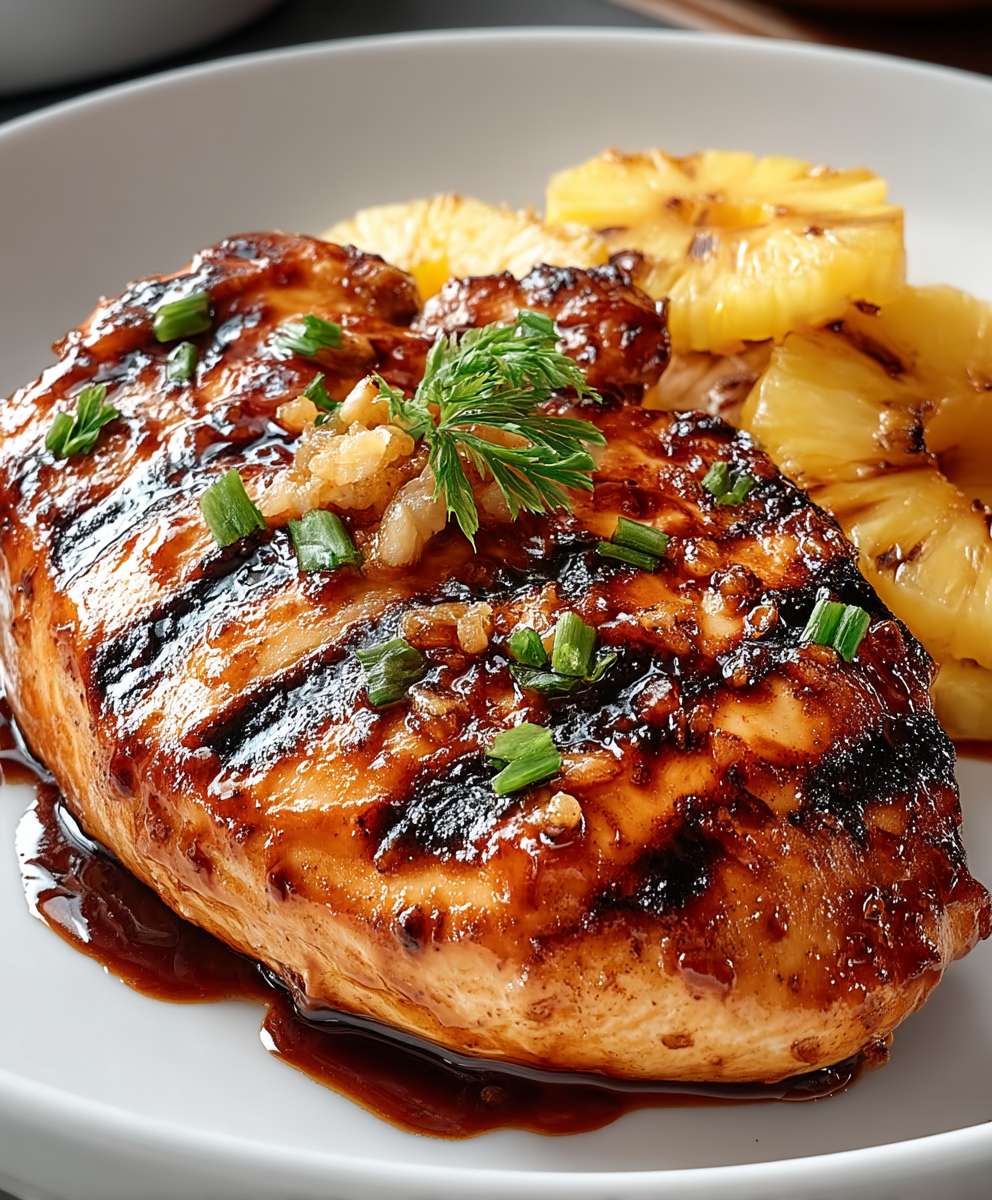 Ananas BBQ Hähnchenbrust