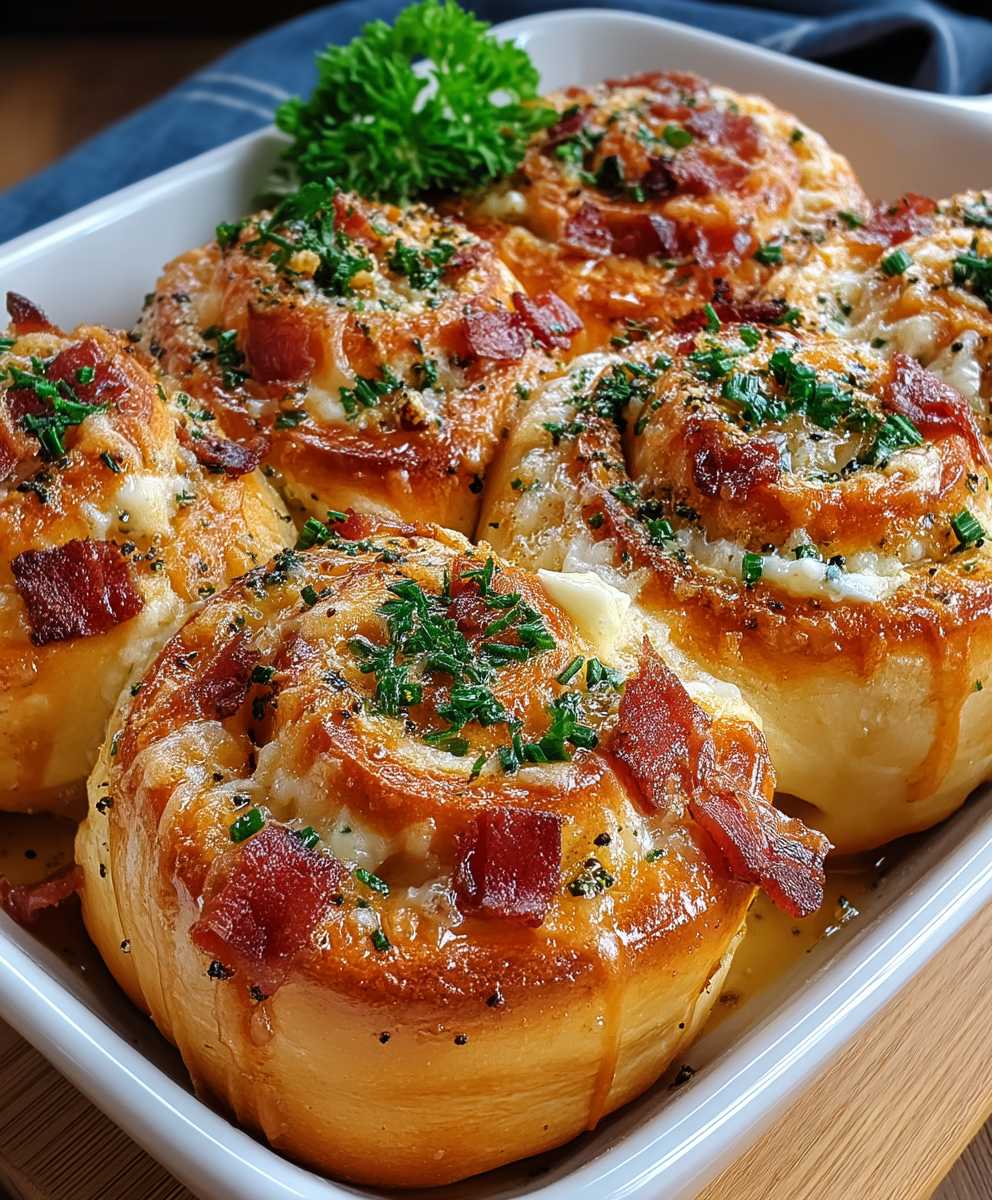 Speck Käse Brötchen Knoblauchbutter