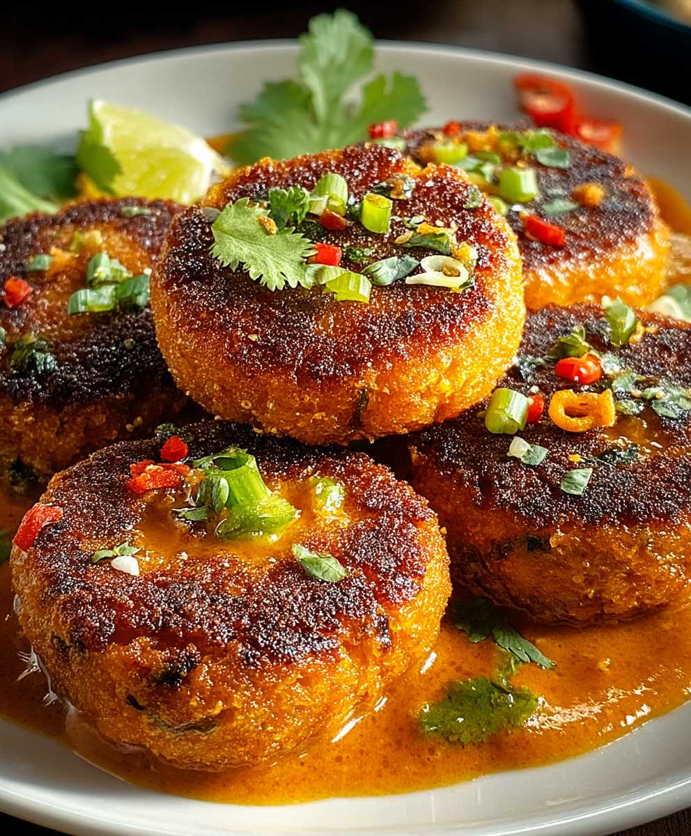 Thailändische Süßkartoffel Curry Frikadellen