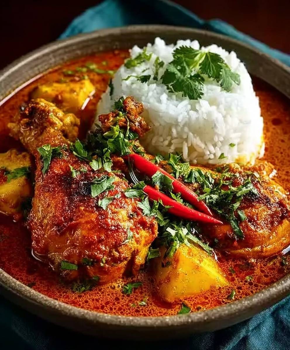 Afrikanisches Hähnchen Curry