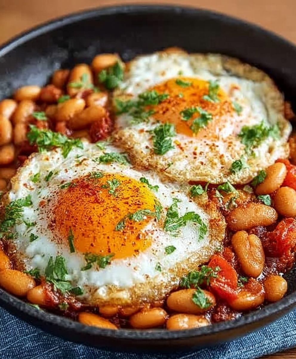 Spanische Bohnen mit Eiern