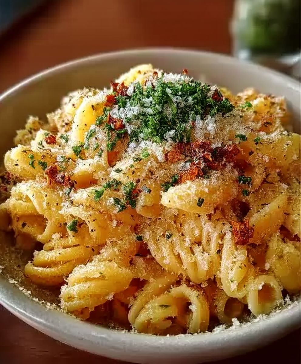 Knoblauchbutter Pasta zubereiten