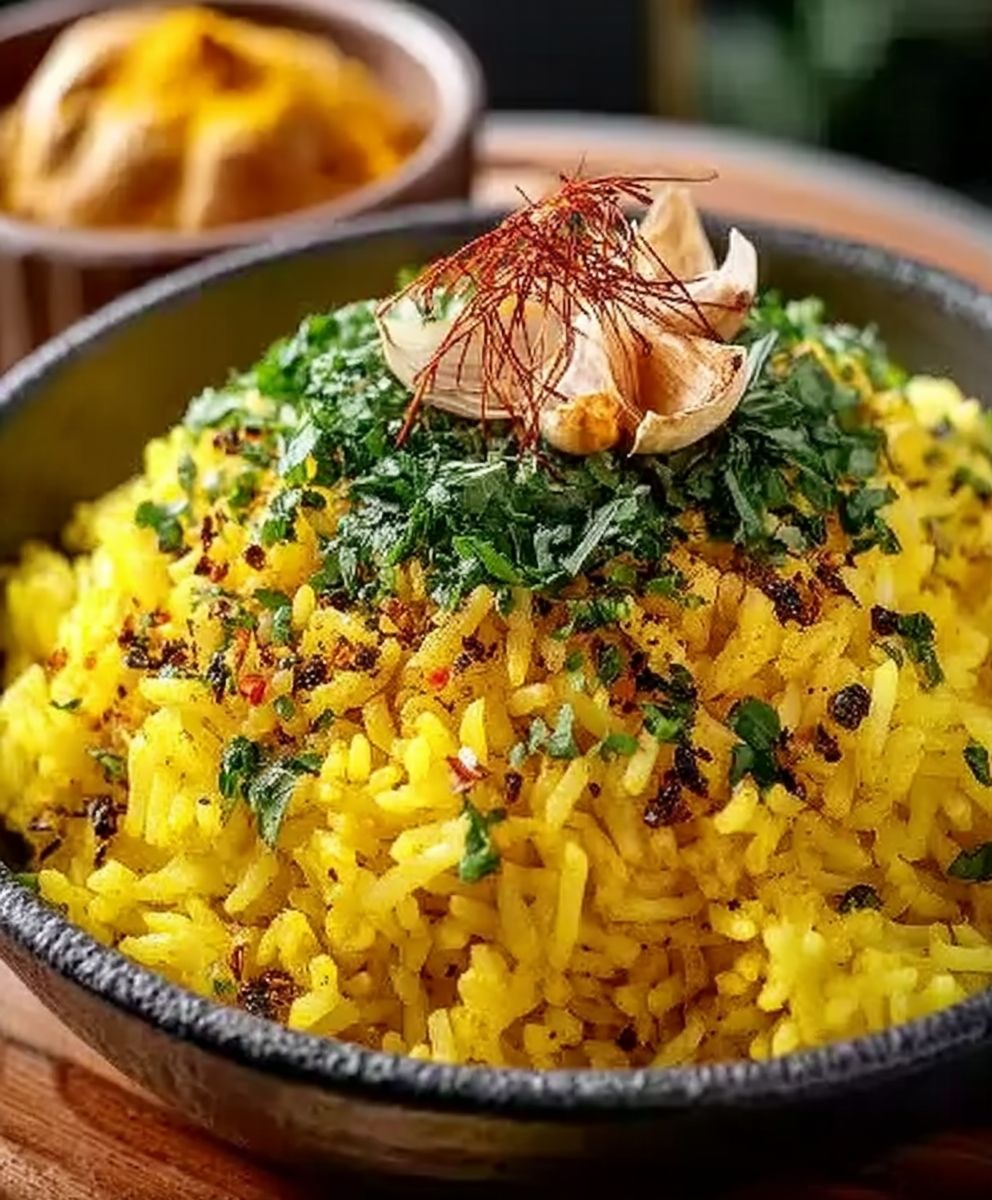 Knoblauch Kurkuma Reis