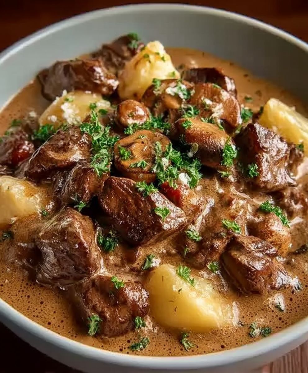 Rindfleisch Stroganoff Eintopf