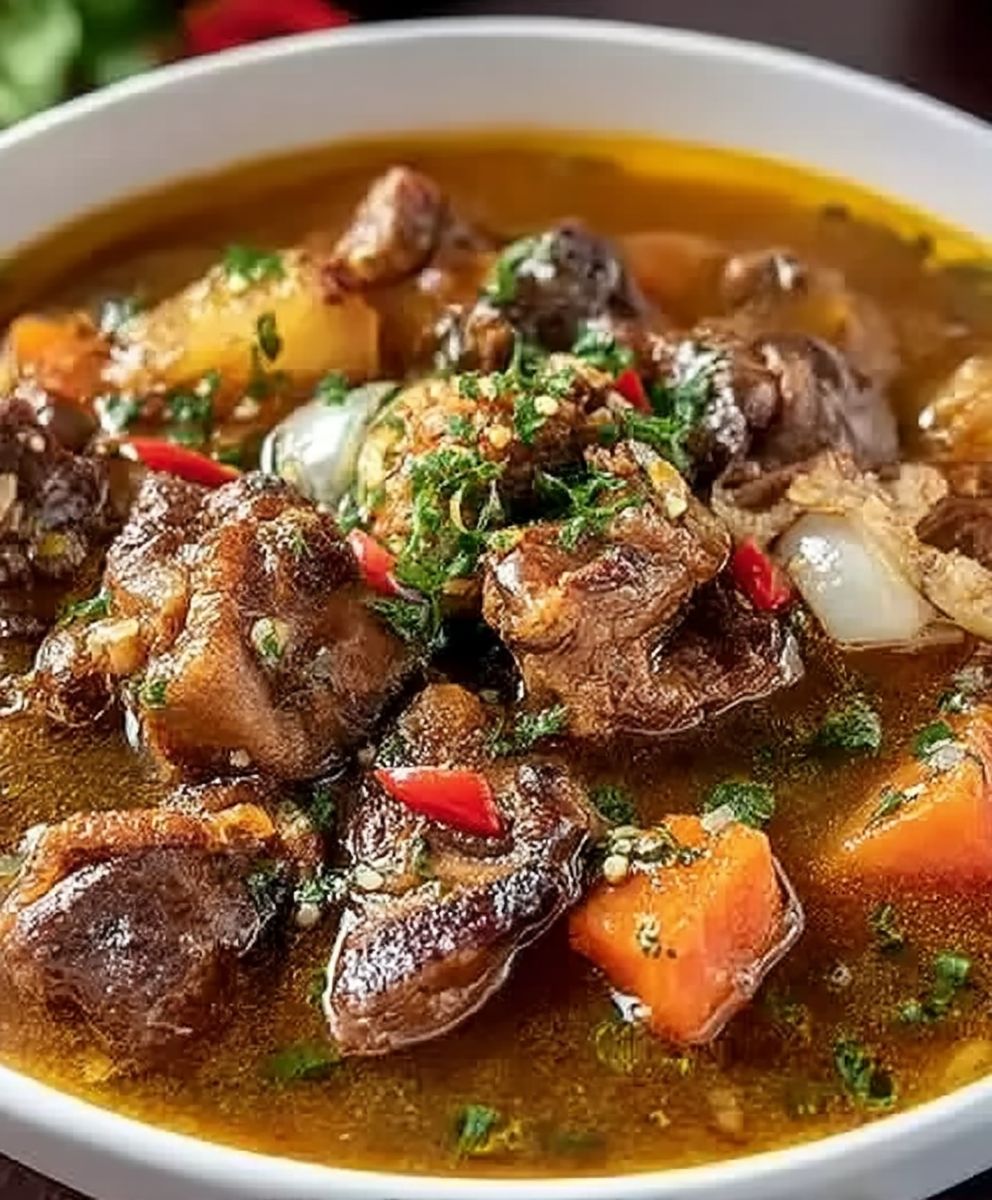 Ziegenfleisch Pfeffersuppe
