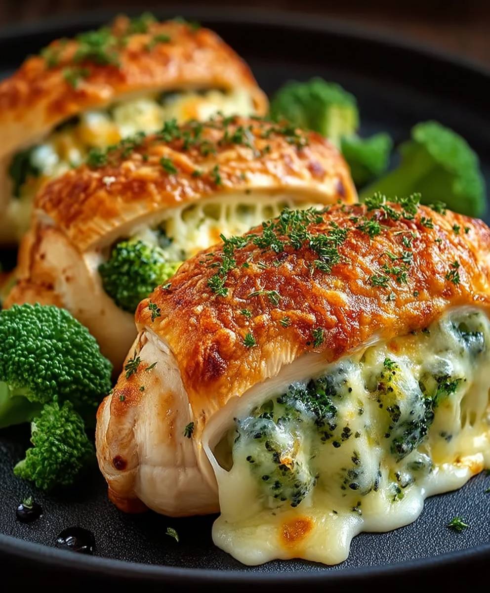 Gefülltes Hähnchen Brokkoli Käse