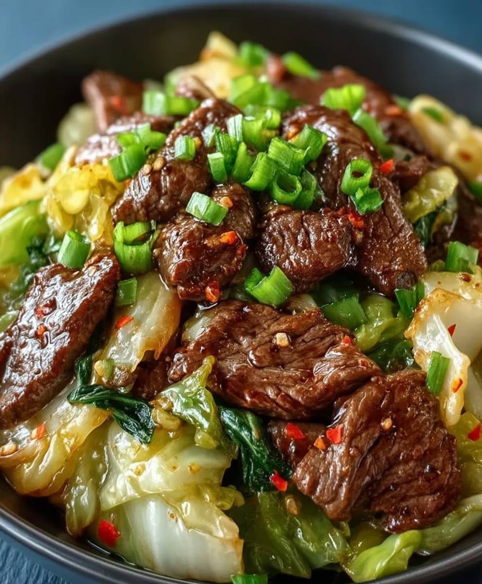 Rindfleisch Kohl Wok Alltag
