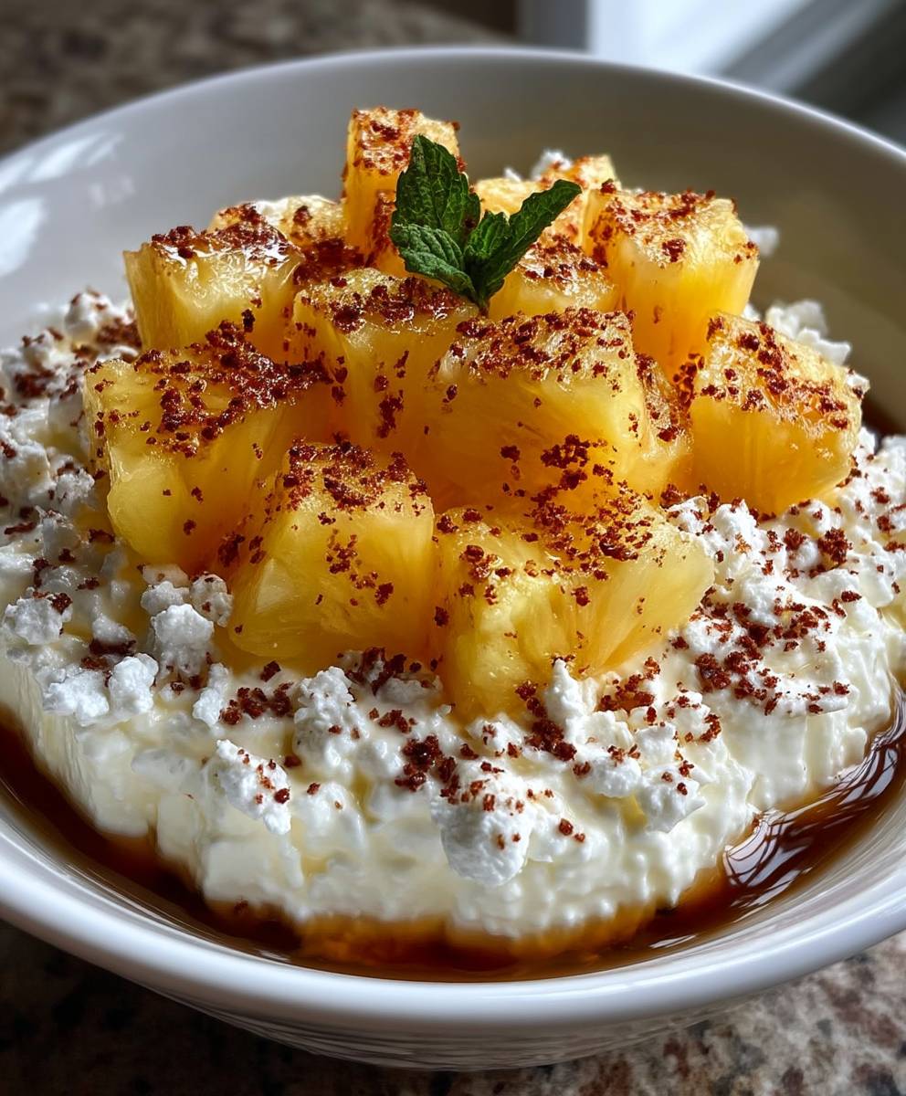 Hüttenkäse Ananas gesund