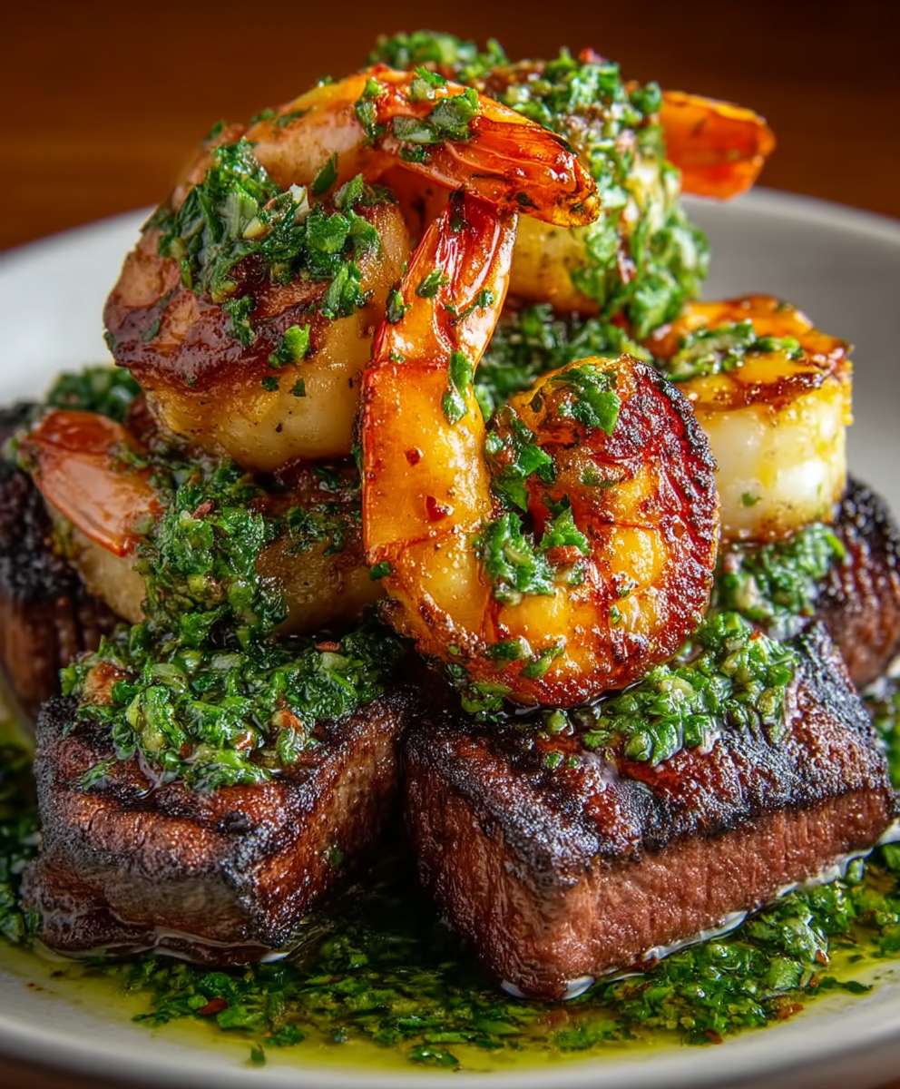 Gegrillte Garnelen Steak Chimichurri