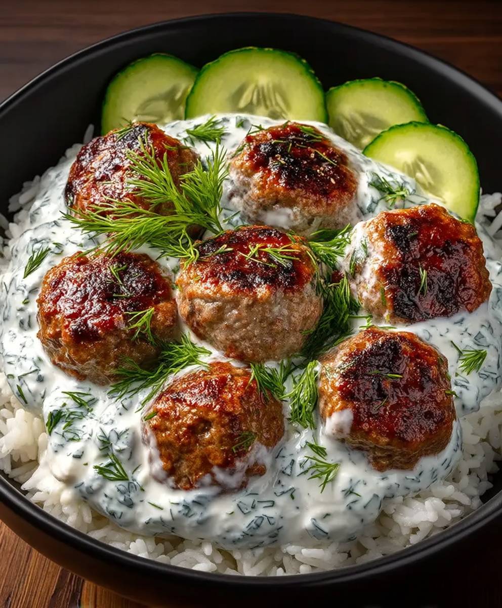 Griechische Fleischbällchen mit Tzatziki