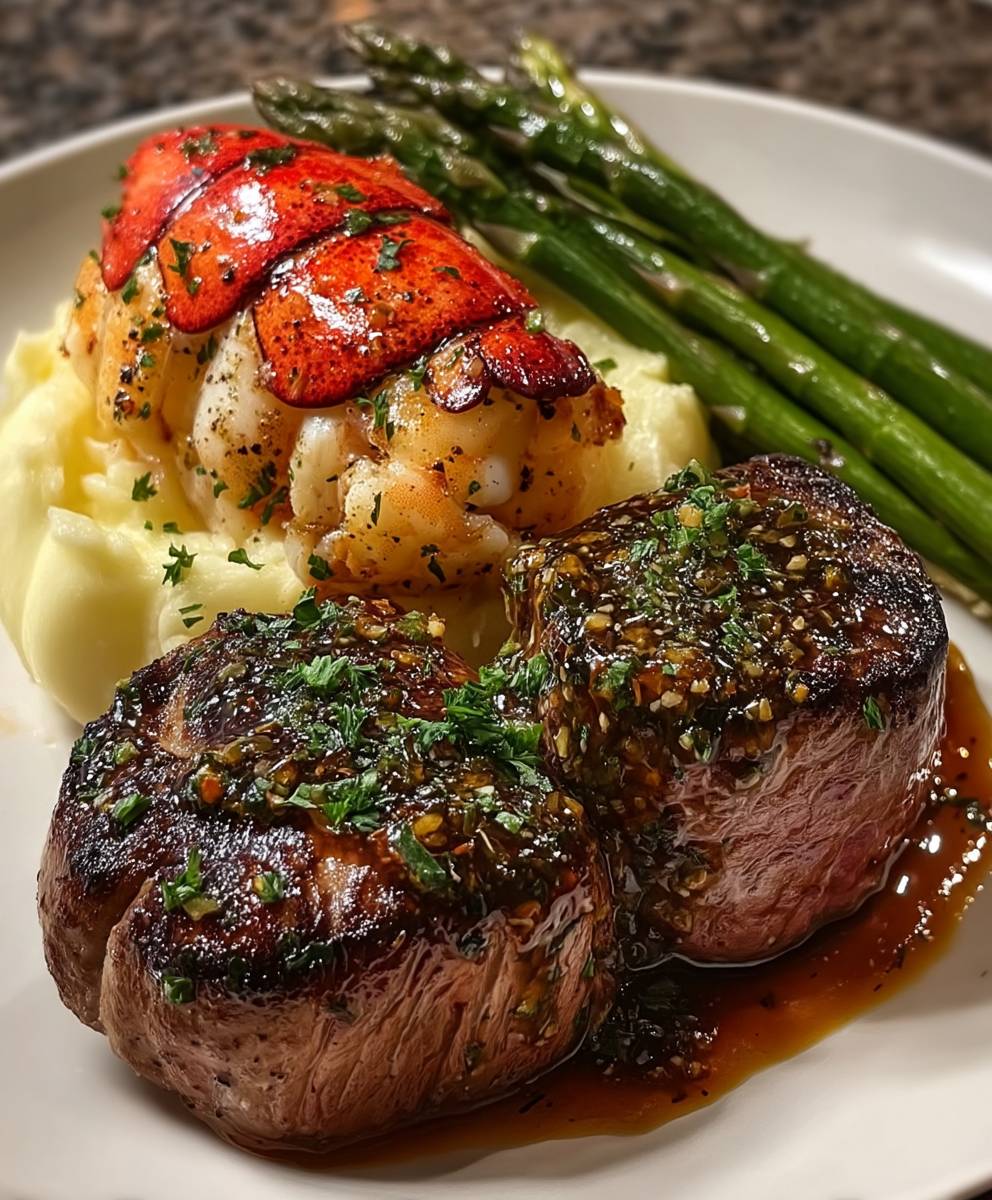 Surf and Turf Abendessen