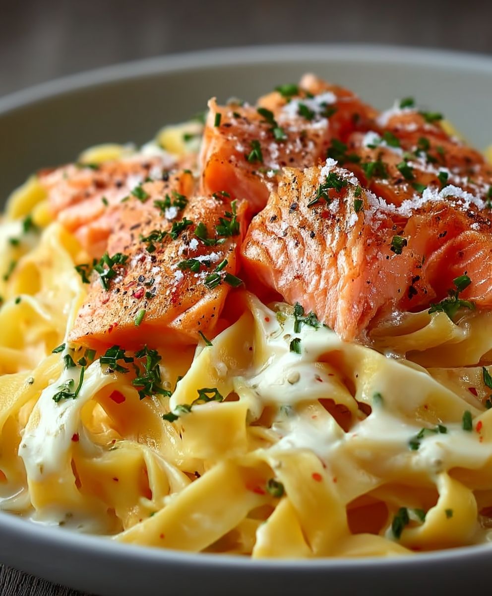 Lachs Tagliatelle