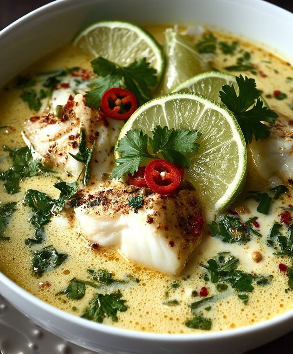 Limetten Kokos Fischsuppe