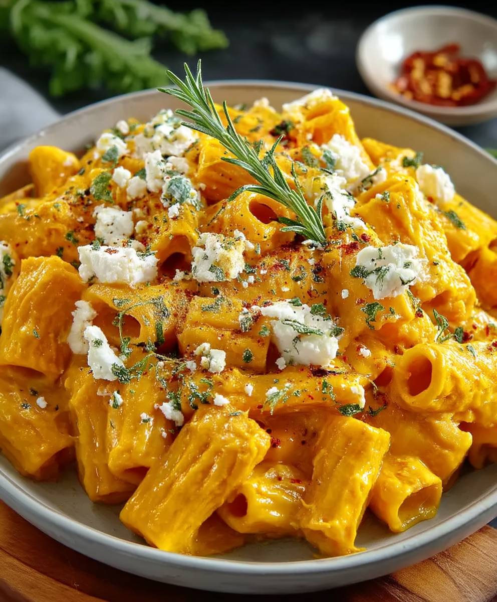 Kürbis Feta Pasta