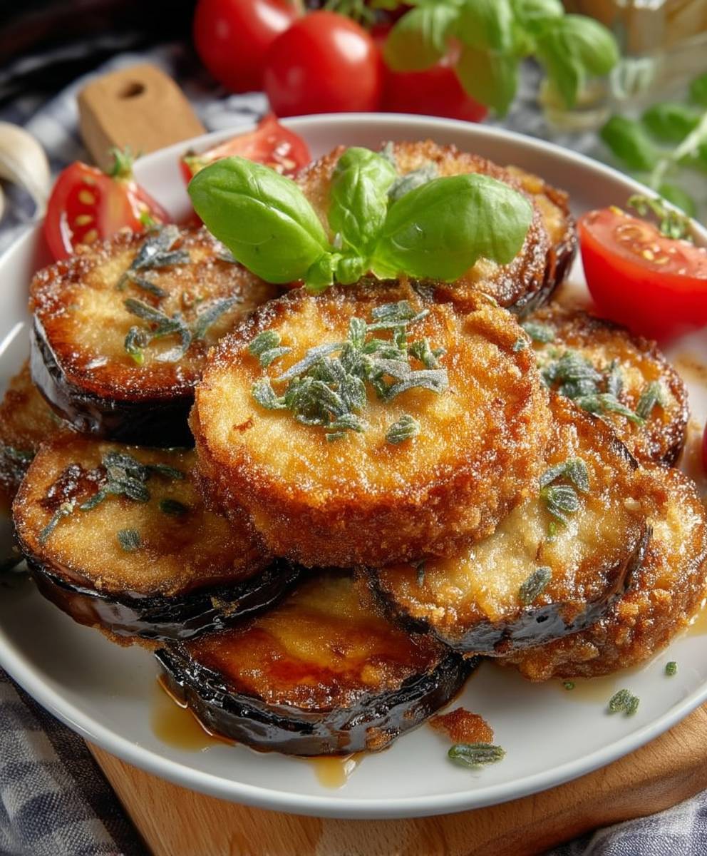 Frittierte Aubergine zubereiten