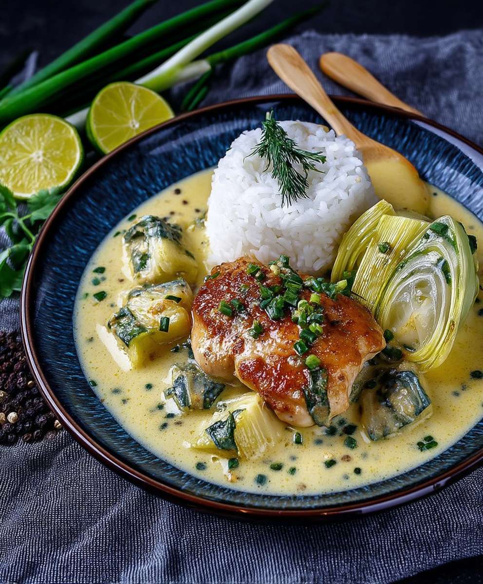 Hähnchenbrust Lauchsoße