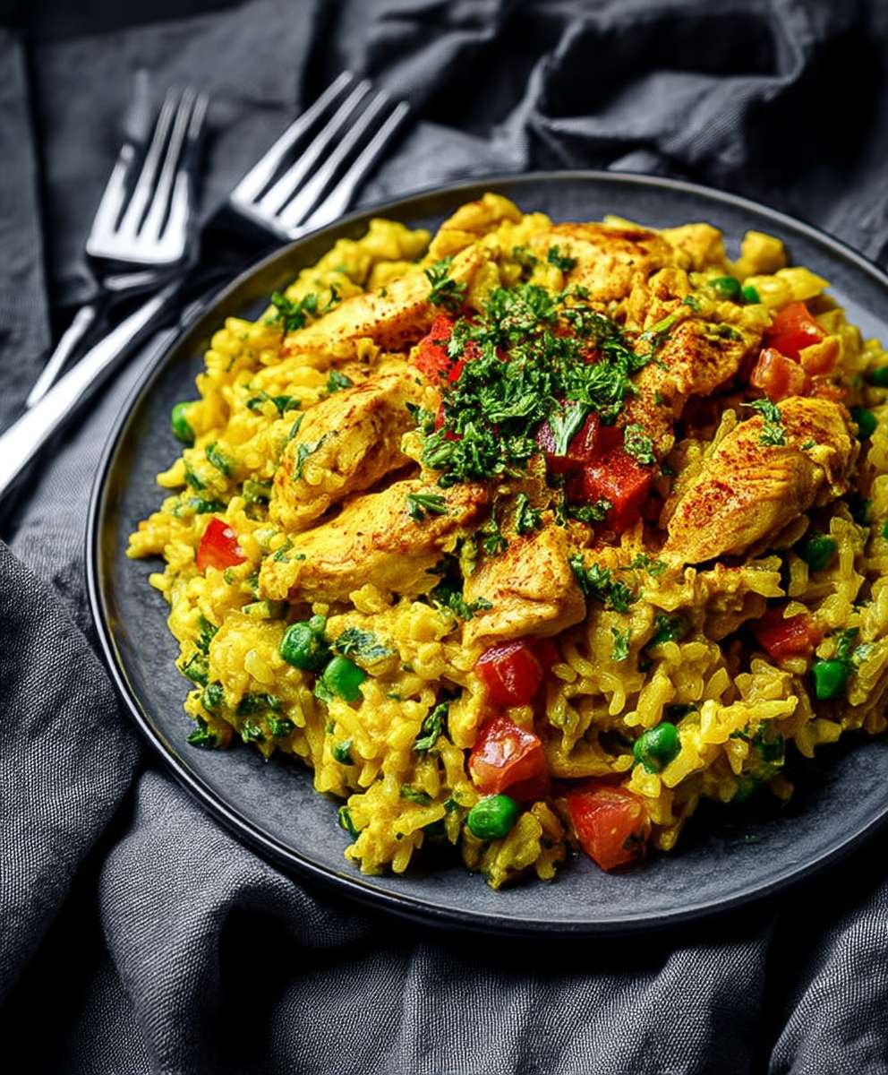 Curryreis mit Hähnchenbrust