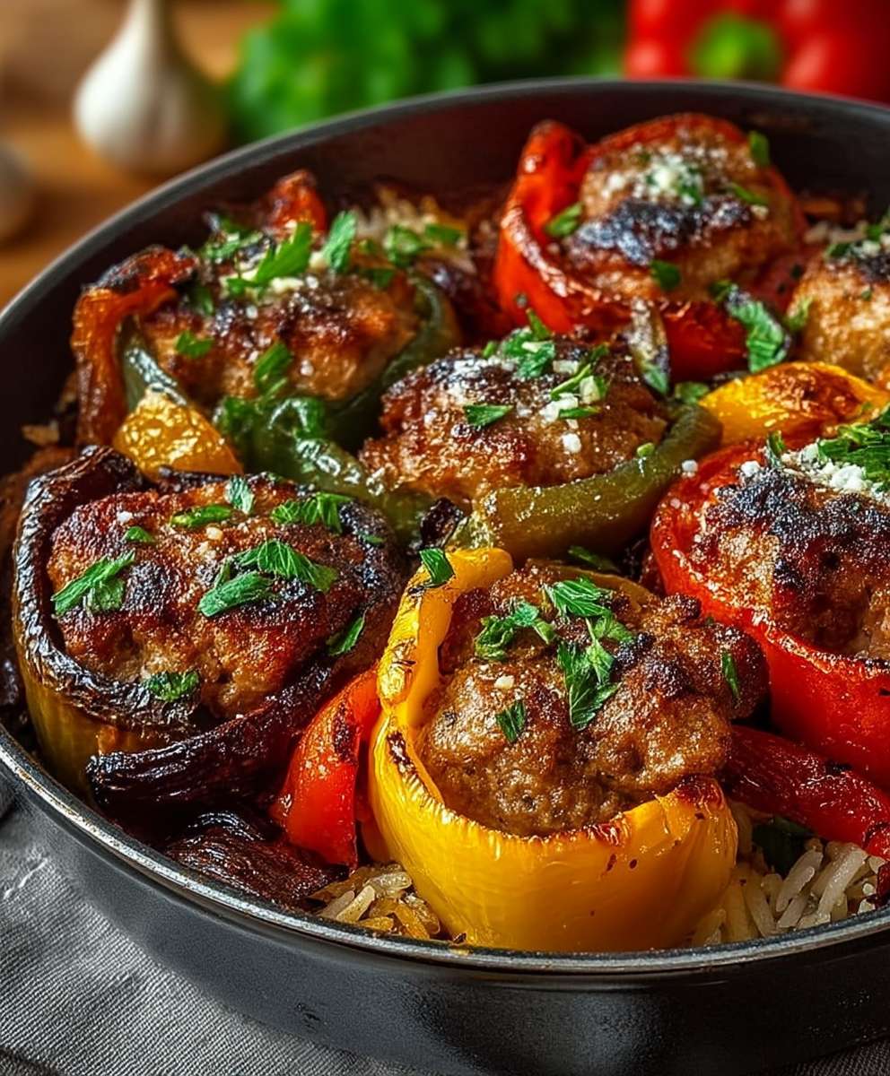 Gefüllte Paprika Hackfleisch Reis
