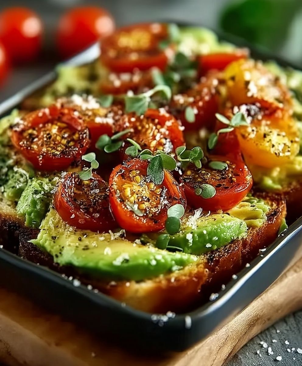 Avocadobrot mit Tomaten