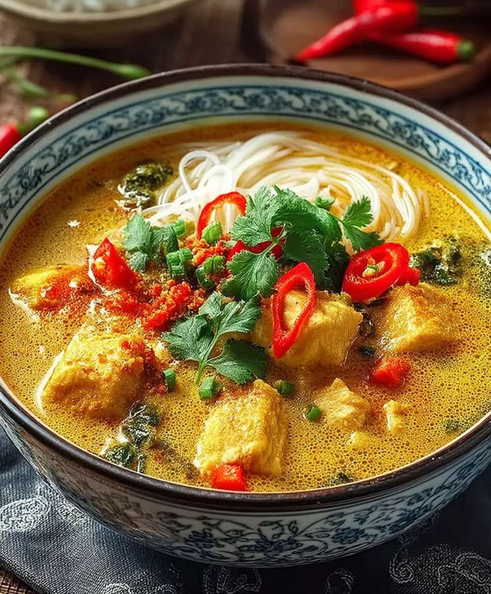 Hähnchen Curry Laksa