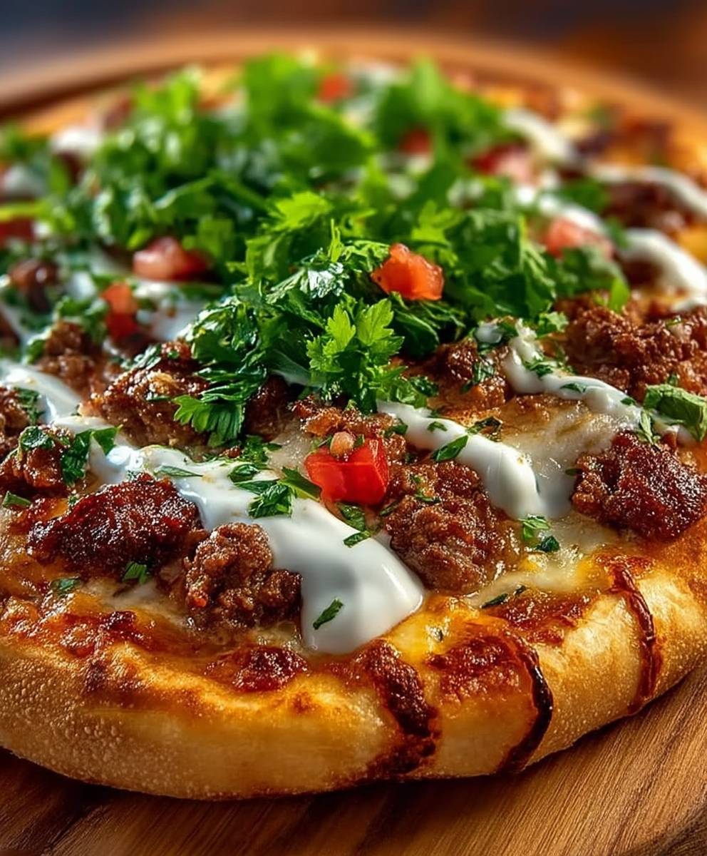 Türkische Pizza Hackfleisch
