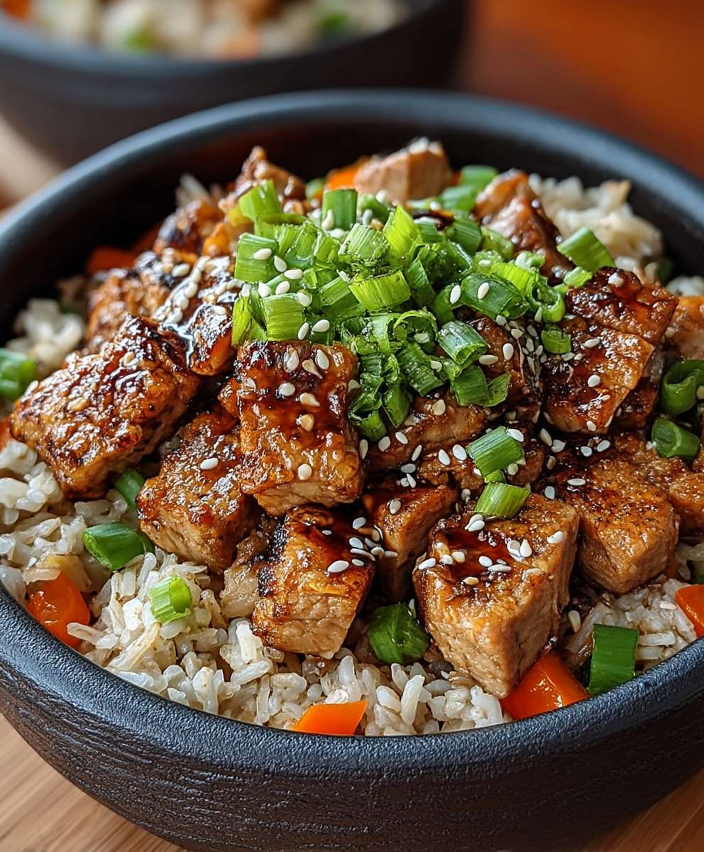 Teriyaki Truthahn Reisschüssel
