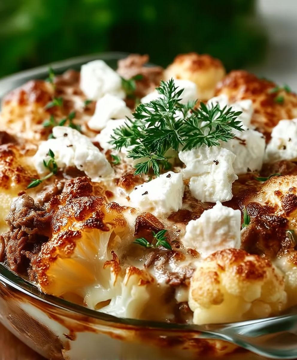 Blumenkohl Hack Auflauf Feta