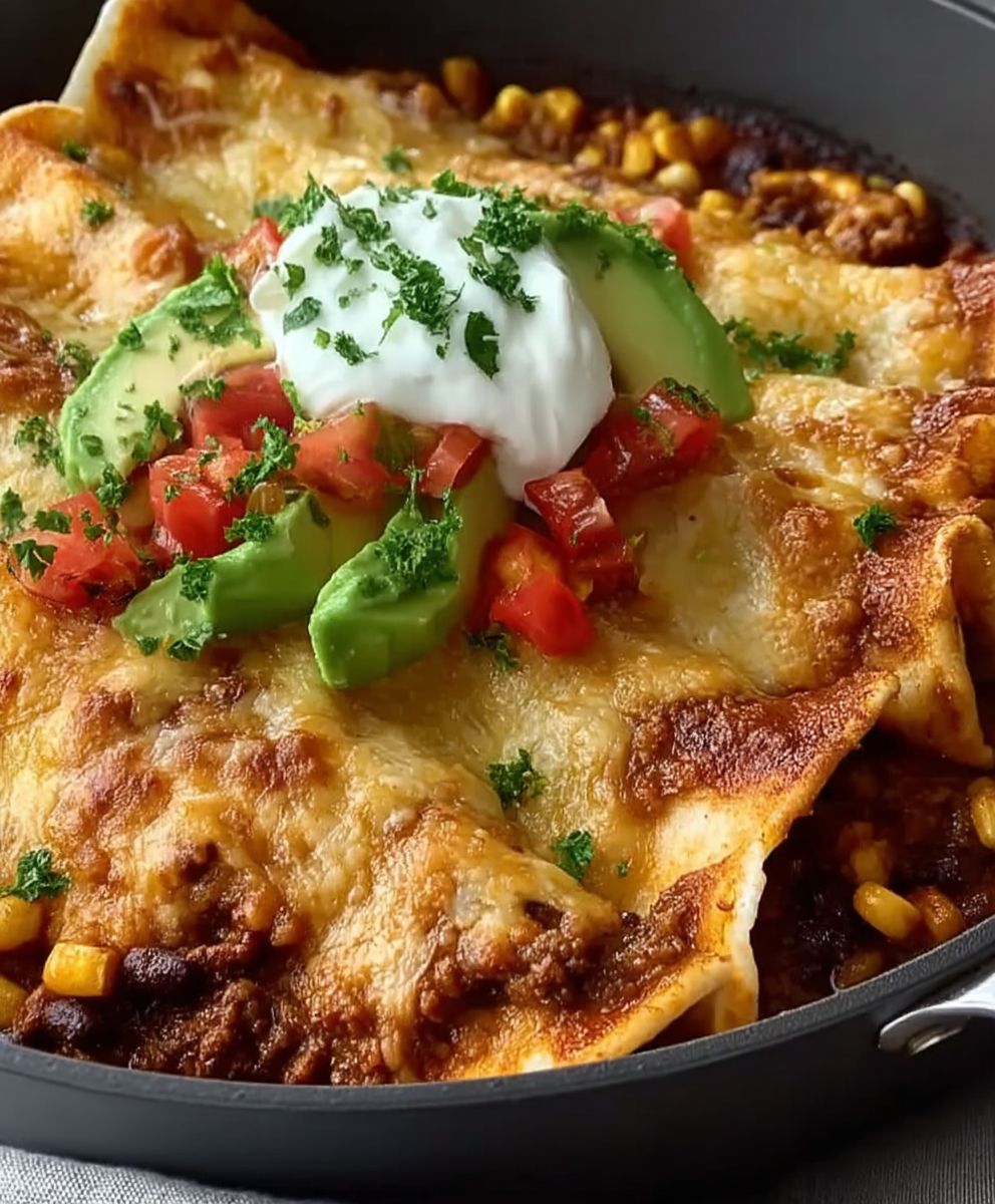 Rindfleisch Enchiladas Pfanne