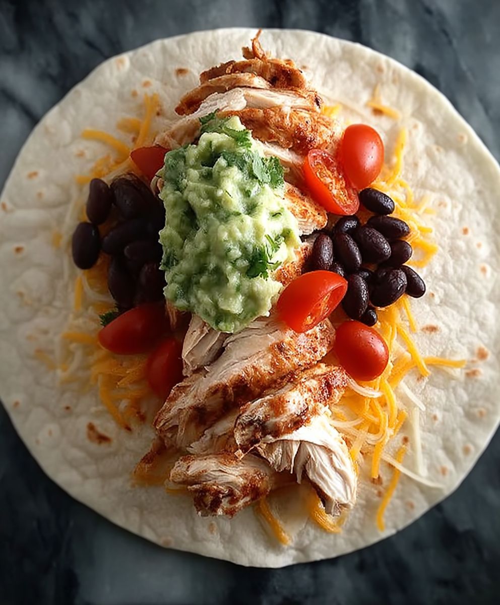 Hähnchen Burritos Sieben Schichten