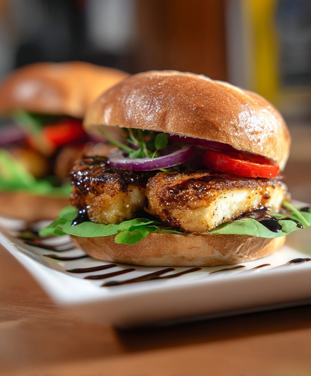 Vegetarischer Halloumi Burger