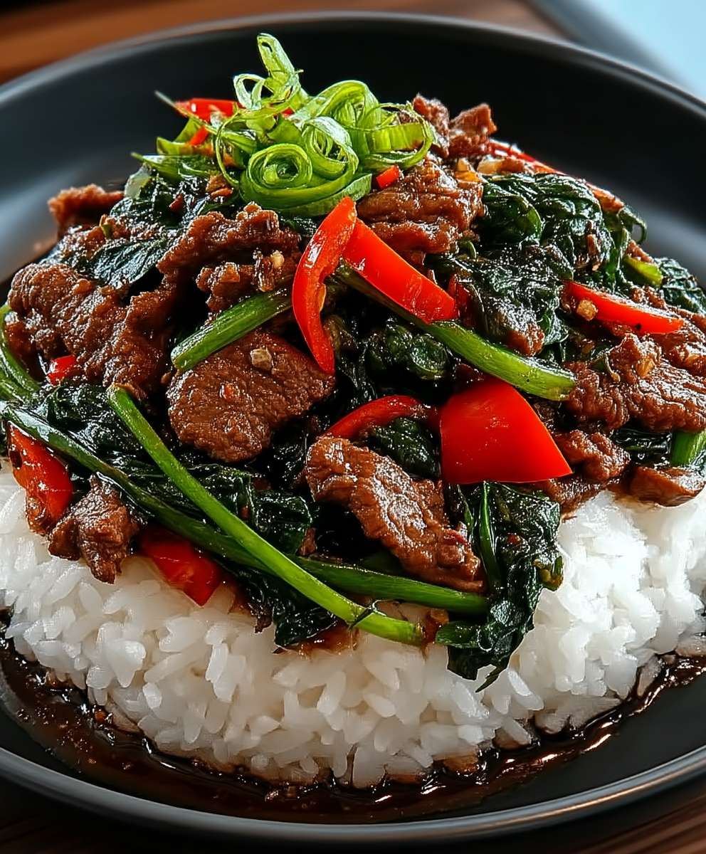 Pad Kra Pao Rindfleisch Basilikum