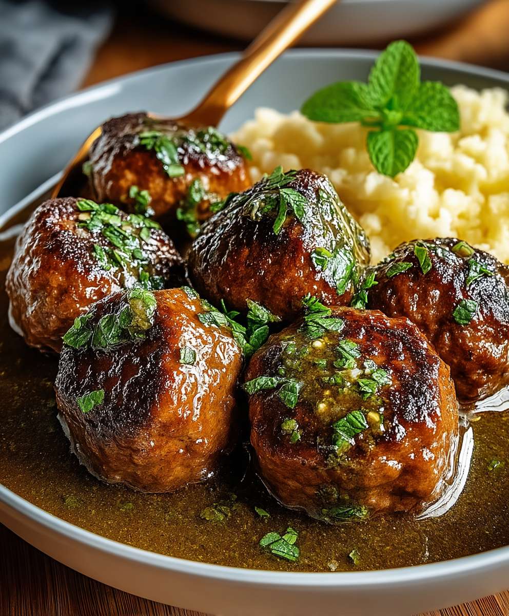 Lamm Fleischbällchen Minzsoße